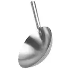 Flat Bottom Wok Frying Pan Stainless Steel Sturdy Thickened