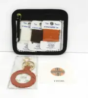 Planet Earth Rust Key fob Needlepoint Kit with Designer Insert, threads, bag