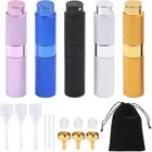 5Pcs 8Ml Travel Perfume Atomizer Sprayer 5 Colors Twist Type Pocket Cologne Spra