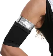 AFCJLTO Set of 2 Sauna Bracelets, Sauna Arm Belt - Adjustable, Elastic & Perfect for Fitness, for Men and Women (Black)
