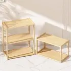 Wood Storage Rack Counter Office Dresser Top Tabletop Stand Display Shelf