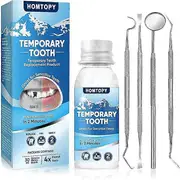 unbrand Tooth Filling Repair Kit, Temporary Teeth Filler with 4 Dental Tools,Teeth Replacement Kits for Temporary Fixing Filling Missing Broken Chi...