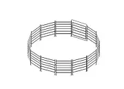24 Panel 18m Horse Yards Inc Gate - Round Yard Cattle Fences Holding
