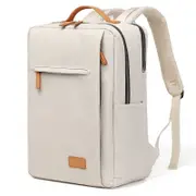 Hiking Back Pack Laptop Backpack with USB Charging Port Business Travel Bag Computer Bag,Beige