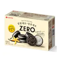 在飛比找蝦皮購物優惠-韓國 LOTTE 樂天 zero 巧克力香草夾心餅乾 288