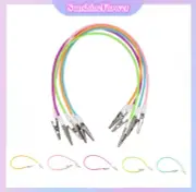 10Pcs Dental Silicone Bib Clips Cord Napkin Holder Spring Rope Colorful Flexible