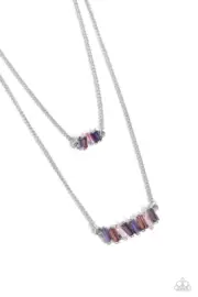 Paparazzi Easygoing Emeralds Purple Necklace NWT