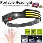 25000LM LED Headlamp Rechargeable Motion Sensor Head Torch Lamp Flashlight