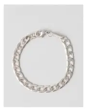 [Blaq] Cuban Chain Bracelet in Burnished Silver