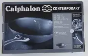 NEW Calphalon Contemporary Nonstick 12" Flat-Bottom Wok
