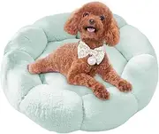 Winter Cat Beds | Soft Warm Cat Beds Flower Cat Cave - Washable Calming Cat Nest Plush Pet Beds for Small Cats & Indoor Dogs