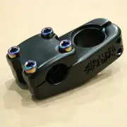 STRANGER BMX BIKE HAZE v2 BICYCLE STEM BLACK w/ OIL SLICK BOLTS SUNDAY PRIMO FIT