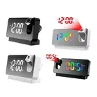 Mirror Projection Clock with Digital Alarm and Temperature Functionality