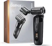 MANSCAPED® The Chairman™ PRO Men’s Foil Shaver - Two Interchangeable Blade Heads, SkinSafe® Four-Blade Foil & Stubble Trimmer, Face Shaver with USB-C & Wireless Compatible Charging, Travel Lock