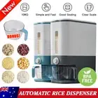 Auto Grain Case Cereal Dispenser Box Kitchen Food Rice Storage Container Cup