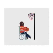 2 x 'Playing Netball In A Wheelchair' Lens Cleaning Cloths (LC00026114)