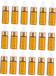 Travel Size 5ml Glass Dropper Bottles Essential Oil Storage Perfume Dispensers Uv Protected Mini Bottles Random