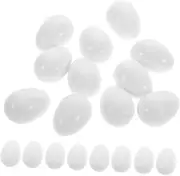 BESPORTBLE 30pcs Artificial Pigeon Eggs Realistic Solid Plastic Fake Eggs for Nesting Breeding and Training and Hatching Supplies