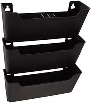 COOPHYA 1 Set File Storage Box Wall File Organizer Plastic Adhesive Mail Holder Wall Mounted File Holder Wall Storage Shelf Plastic Holder for Mail File Wall Organizer Hanging Wall File