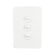 Hager Allure WBHSV3 - 3 Gang Vertical Internal Rocker Switch - 16Amp - Gloss White