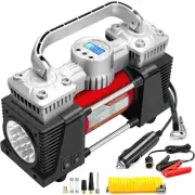 Tyre Inflator Portable Air Compressor: DC 12V Auto-Off Car Tyre Pump with Digita