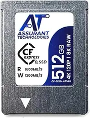 512GB CFexpress Type B Memory Card 8K60p 4k120p RAW Video, 20p Burst Photo, Aluminum Silver [CF-512-AT540]