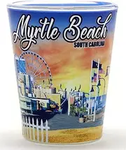 Myrtle Beach South Carolina Photo Collage Ceramic Shot Glass
