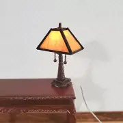 Dollhouse Miniature Lamp Arts & Crafts Craftsman Style Large 1:12 Scale 12 volt