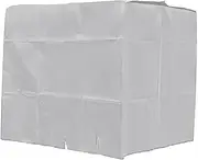 NUZAMAS IBC Tank Cover 1000L Water Tank Cover Waterproof Water Tank Protective Cover with Zipper for Outdoor Garden Water Ton Rain Barrel Silver