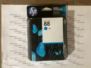 HP 88 Genuine C9386AN Officejet Cyan Ink Cartridge (12/2016) Sealed