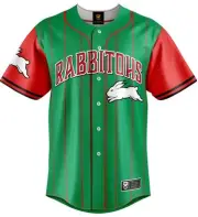 South Sydney Rabbitohs NRL Mens Slugger Baseball Shirt Sizes S-5XL BNWT