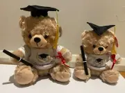 22/30cm Graduation Bear Plush Soft Toy w Message &Pen Uni College Teddy Bear