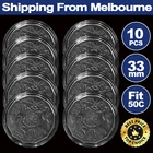 New 10PCS 33mm Acrylic Coin Holder Capsules for Australian 50C 50 Cent Coins