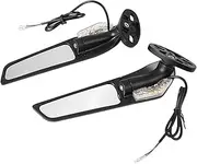 Motorcycle Rearview Side Mirrors Adjustable Rotating YZF R3 R25 2015-2022 YZF R15V3 2018-2022 YZF R6 2017-2021 Rearview Mirror(With light1)