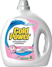 Cold Power Laundry Liquid Sensitive 4L (80 washes), Sensitive Laundry Detergent for Effective Stain Removal and Outstanding Results in Cold Water, No Enzyme and Dye and Perfume-Free Laundry Liquid