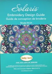 Baby Lock Solaris BLSA Manual Embroidery Design Guide CLOTH BOUND COLOR