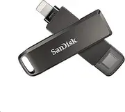 SanDisk iXpand Flash Drive Luxe 256GB 2-in-1 Lightning & USB Type-C connectors for Your iPhone and iPad
