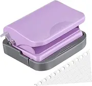 Angoily Loose Leaf Hole Puncher for Binding Portable Paper Punch for Notebooks and Planners Sturdy Construction with Detachable Scrap Storage for Efficient Crafting