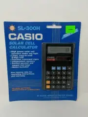 Casio SL-300H 8 Digit Solar Calculator Display New Old Stock VTG Made in Japan
