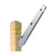18 Pack Barbed Wire Extension Arms for Wooden Fence Posts, Flat or Surface Mo...