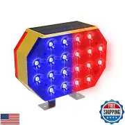 QXMH Solar Strobe Warning Light,High Bright Outdoor LED Flashing Light Waterp