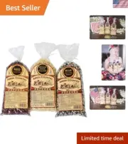 Variety Bundle: 3×1 lb Red, White & Blue Popcorn Kernels - Gluten Free