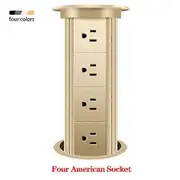 Automatic Pop Up Socket EU FR UK US Universal Standard Plug Adapter Lift Smart Home Appliance USB Type-c Bluetooth Audio grey