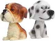 ERINGOGO 2pcs Dog Model Dashboard Decor Nodding Pet Ornament Car Interior Accessory Pet Shaking Head Decor