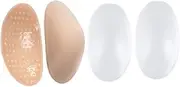 [FRCOLOR] 2Pairs Shoulder Pads Adhesive Slip Enhancers for Clothing Reusable Transparent Skin for Low Shoulder Support