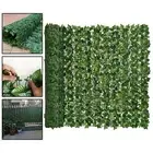 Artificial Hedges Fence Deck Artificial Faux Green Leaf Privacy Screen Panel