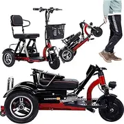Mobility Scooter Mobility Scooter Wheeled Mobility Scooter Folding Mobility Scooter Lightweight Travel Mobility Scooter with Charger and Basket for Elderly Disabled Adults Elderly Disabled