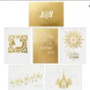 Hallmark Christmas Holiday Cards Assortment Gold Foil 48 Cards with Envelopes