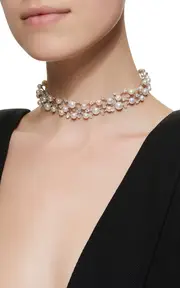 [Anabela Chan] Constellation 18K White Gold Vermeil, Diamond And Pearl Choker