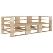Garden Pallet Sofa 3-Seater Wood